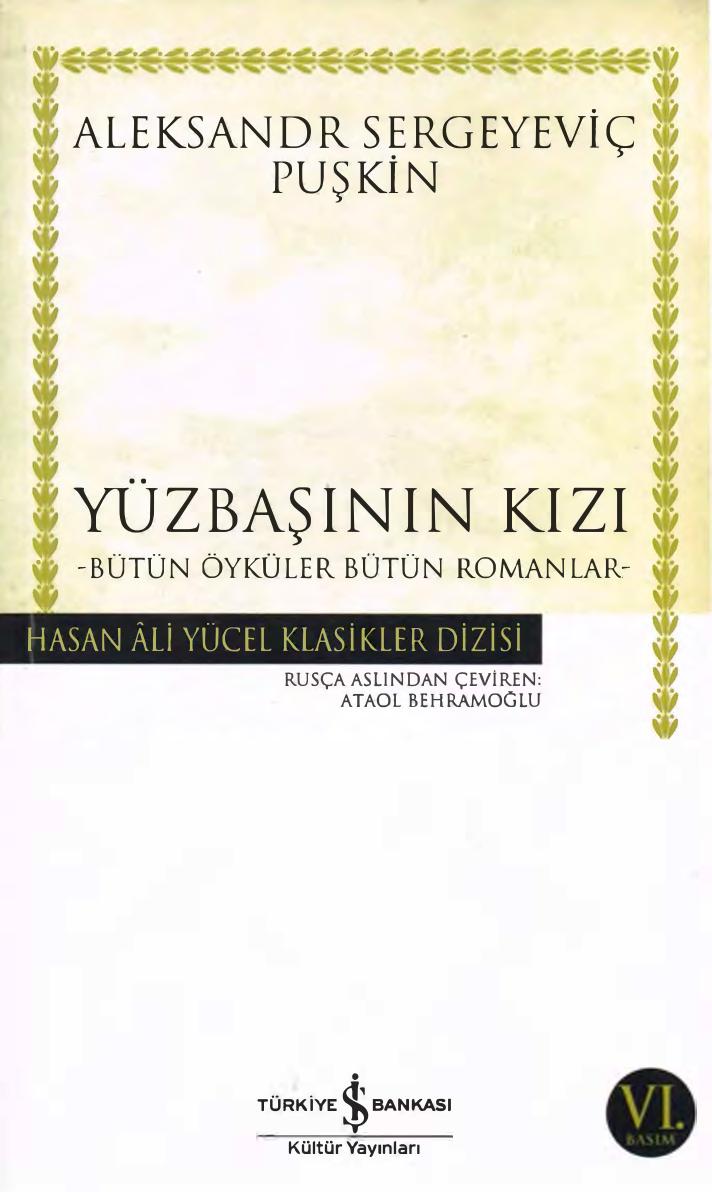 Yüzbaşının Kızı: Bütün Öyküler Bütün Romanlar Kitap Kapağı