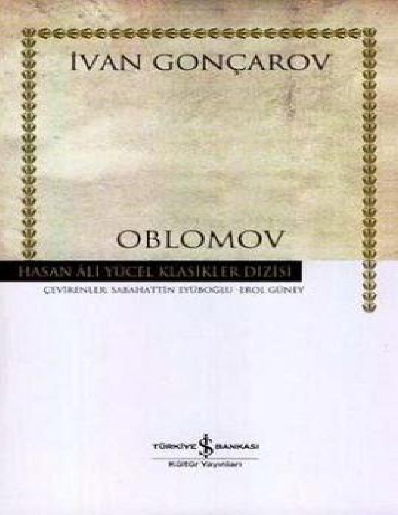 Oblomov Kitap Kapağı