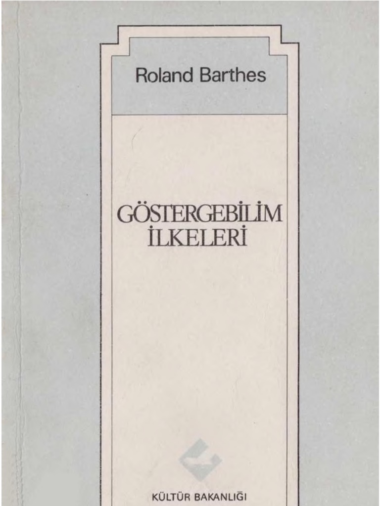 Göstergebilim İlkeleri Kitap Kapağı