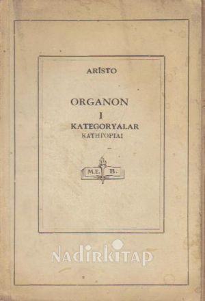 Organon 1: Kategoryalar Kitap Kapağı